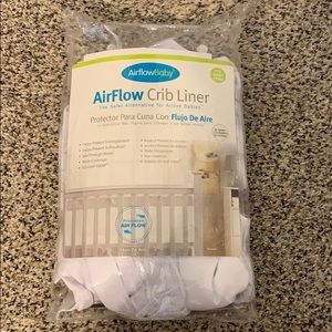 AirFlow Crib Liner - 14 inch, white mist